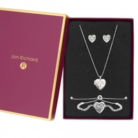 Silver Crystal Tree Of Life Locket Set - Gift Boxed