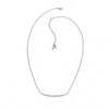 Silver Curved Bar Necklace Created With Swarovski Crystals