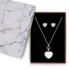 Silver Heart Mop Inlay Set - Gift Boxed