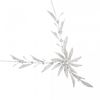 Silver Mesh Crystal Flower Y Drop Necklace