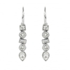 Silver Multi Shape Drop Earring Created With Swarovski Crystals