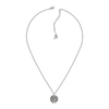 Silver Pave Disc Necklace Created With Swarovski Crystals