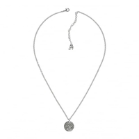 Silver Pave Disc Necklace Created With Swarovski Crystals