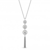 Silver Plated 3 Drop Filagree Necklace