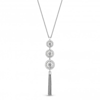 Silver Plated 3 Drop Filagree Necklace