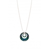 Silver Plated Abalone Long Pendant Necklace