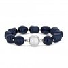 Silver Plated Blue Baroque Pearl Bracelet