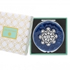 Silver Plated Cats Eye Crystal Flower Compact Mirror - Gift Boxed