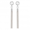 Silver Plated Chain Tassel Drop Earring