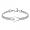 Silver Plated Clear Mesh Open Crystal Stone Bracelet