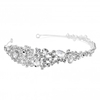 Silver Plated Clear Crystal Alba Cluster Headband Hair