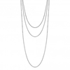 Silver Plated Clear Crystal Diamante Multirow Allway Necklace