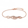 Silver Plated Clear Cubic Zirconia Infinity Bracelet