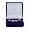 Silver Plated Clear Cubic Zirconia The Duchess Baguette Statement Bracelet