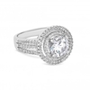 Silver Plated Clear Large Solitaire Cubic Zirconia Stone Sized Ring