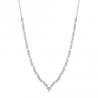Silver Plated Clear Navette Charlotte Allway Necklace