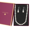 Silver Plated Cream Pearl and Crystal Set - Gift Boxed