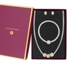 Silver Plated Crystal 3 Tone Crystal Rhondelle Charm Set - Gift Boxed