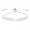 Silver Plated Crystal Baguette Crystal Toggle Bracelet