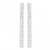 Silver Plated Crystal Baguette Linear Drop Earring
