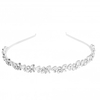 Silver Plated Crystal Cluster Headband