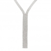 Silver Plated Crystal Diamante Lariat Multirow Necklace