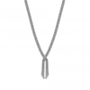Silver Plated Crystal Diamante Twist Necklace