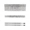 Silver Plated Crystal Drape Barette And Slide Pack