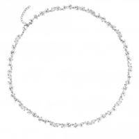 Silver Plated Crystal Fine Cubic Zirconia Necklace