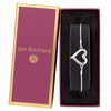 Silver Plated Crystal Heart Toggle Bracelet - Gift Boxed