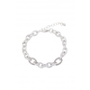 Silver Plated Crystal Link Bracelet