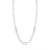 Silver Plated Crystal Link Necklace