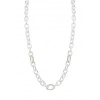 Silver Plated Crystal Link Necklace