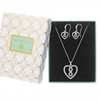 Silver Plated Crystal Pave Heart Infinity Pendant - Gift Boxed