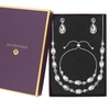 Silver Plated Crystal Pear Set - Gift Boxed