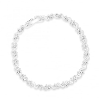 Silver Plated Crystal S Bracelet