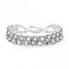 Silver Plated Crystal Sqaure Cut Diamante Bracelet