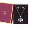 Silver Plated Crystal Tree Of Life Set - Gift Boxed