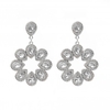 Silver Plated CrystalTeardrop Front Facing Drop Earring
