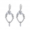Silver Plated Cubic Zirconia Droplet Earring - Web