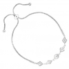 Silver Plated Cubic Zirconia And Pearl Toggle Bracelet