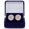 Silver Plated Cubic Zirconia Circle Baguette Stud Earring - Gift Boxed