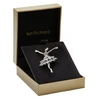 Silver Plated Cubic Zirconia Crystal Ballerina Brooch - Gift Boxed