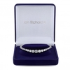 Silver Plated Cubic Zirconia Crystal Graduated Tennis Bracelet - Gift Boxed