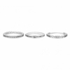 Silver Plated Cubic Zirconia Delicate 3 Pack Ring Set