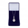 Silver Plated Cubic Zirconia Halo Infinity Crystal Pendant - Gift Boxed