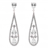 Silver Plated Cubic Zirconia Mixed Stone Statement Earring