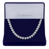Silver Plated Cubic Zirconia Navette Statement Allway Necklace
