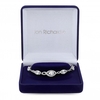 Silver Plated Cubic Zirconia Polished Pave Infinity Bracelet - Gift Boxed