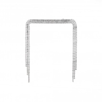 Silver Plated Cupchain Drape Barette